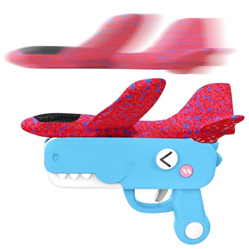 Generico Planeador de juguete | Lanzador externo con dinosaurio para aviones de espuma - Avión volador, para niños, vacaciones, verano, jardín, playa, camping