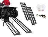 Truck Ramps 7.5FT ATV Loading Ramps for Pickup Trucks Shed Ramps with Straps 1500LBS Aluminum Ramps for Lawn Mower 2PCS 89 * 12