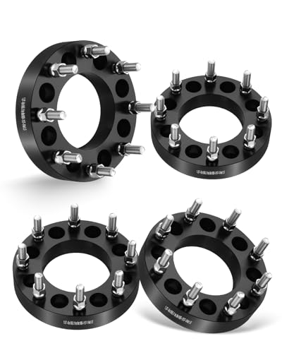 EVIL ENERGY 8x6.5 to 8x180 Wheel Adapters Compatible with Chevrolet Silverado 2500 HD 1.5 inch Lug Centric 8x165.1 to 8x180 Wheel Adapters 4 pcs with 117 Hub Bore M14x1.5 Stud Not Hubcentric Black