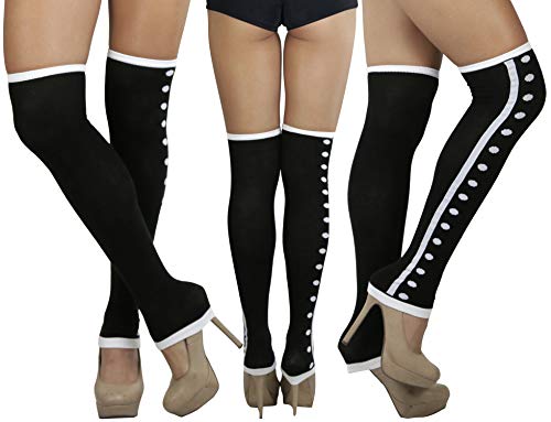 Image of ToBeInStyle Women's Long Over The Knee Leg Warmers Bright Thigh High