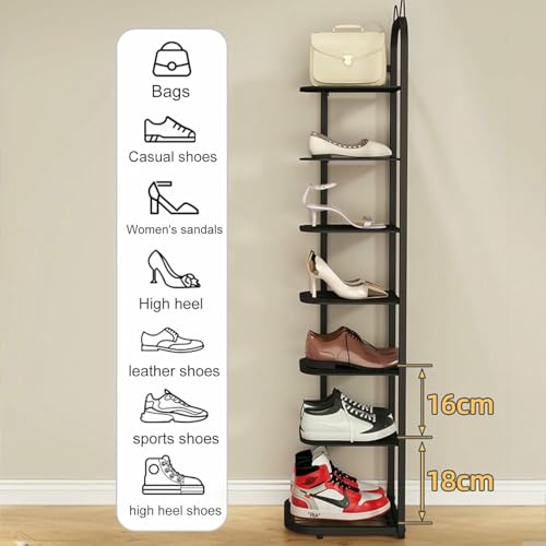 Tour d'étagère pour chaussures et accessoires avec étagères compactes