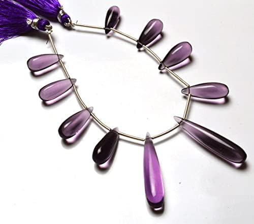 Perles améthyste hydro quartz goutte briolette 18-32mm pour fabrication de bijoux