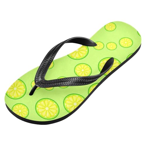Green Lime Flip Flops for Beach Thong Sandals Anti-slip Lightweight Flat Slippers for Summer Outdoor Travel2