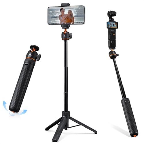Mini trépied smartphone compact MS71 contre les vidéos floues, perche selfie stable de 25,6''