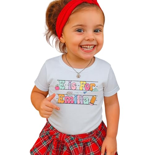 GABITA Personalized Kindergarten Shirts for Girls, Back to School Shirt for Girls, First Day of School Shirt