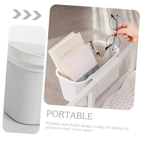 Caja colgante rectangular para almacenamiento y basura blanca miniatura 3