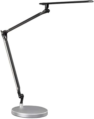 UPLIFTDESK Lámpara de escritorio LED E7 con abrazadera, lámpara negra con base plateada