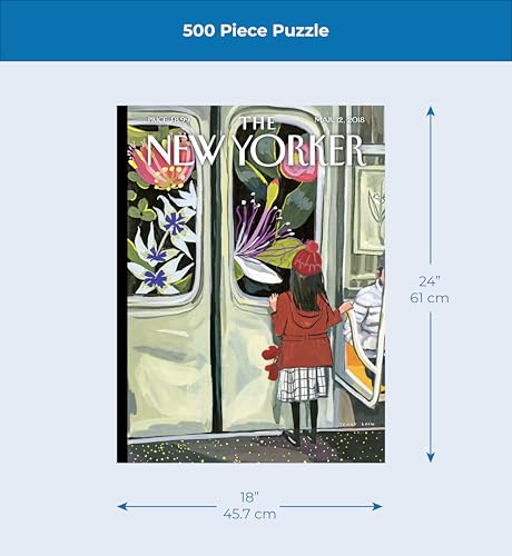 Rompecabezas de 500 piezas New Yorker Next Stop Spring de New York Puzzle Company por Jenny Kroik miniatura 4