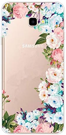 CASE4YOU TPU Back Case for Galaxy J4 Plus/ J4 Prime/ J4 Core, Transparent Cover Soft Silicone Case Protect Bumper Clear Back Cover Flowers Shell Colorful Blossom Case for Samsung Galaxy J4 Plus