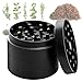 ZNEU Impianto Grinder per Tabacco e spezie da 6,3 cm, 4 Pezzi Tritino in Metallo per Macina Erbe e Spezie, flowers, Pepe e Sale Grosso, Peperoncino – Portatile e Tascabile (Nero)