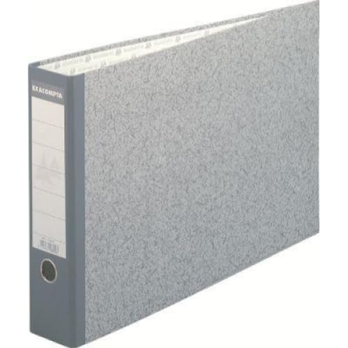 Raccoglitore a leva A3 Paesaggio, dorso 80 mm, cartone marmorizzato Grigio e Dos balacron, colori grigio – Set di 4