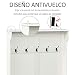 HOMCOM Perchero con Banco Conjunto de Pasillo Mueble Recibidor 5 Ganchos Espacio...
