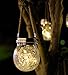 Produktbild Solar Laterne, Glas Solarlampen für Außen Wasserdichte Hängeleuchte Dekoration für Garten Party Weihnachtsfeiertage Wand(1 Stück)