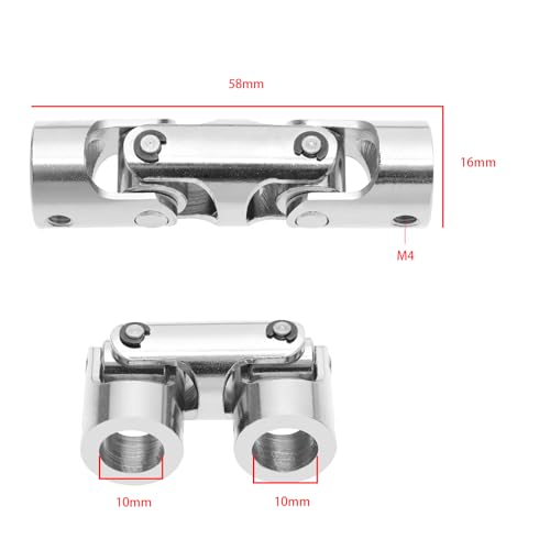 Create idea Universalgelenk Wellenkupplung Motorstecker Universalgelenk Verbindungskupplung RC Autos Roboter Kupplungsstecker mit Schraube 10mm