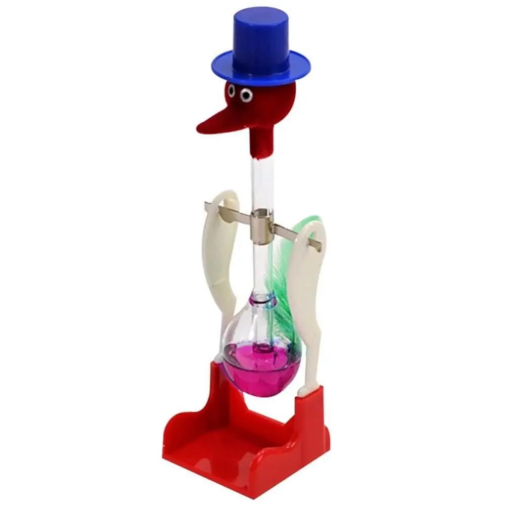 Che Beve Trasparente con Movimento Fluido Perpetuo Equilibrio Bere Uccelli Acquatici Non-Stop Giocattoli Educativi per Bambini,e
