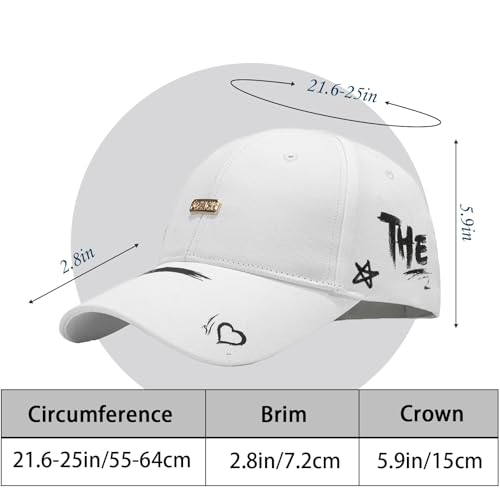 Image of Baseball Cap for Women Men - Adjustable Size Hat | Sun Protection,Colourfast,Moisture Wicking,Ponytail Hole,Wrinkle Free