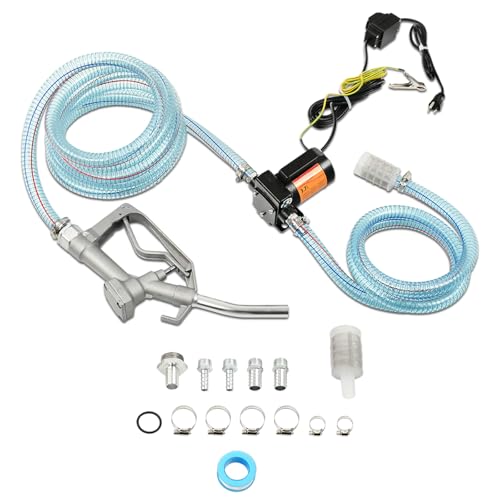 BIGREAT 3.7GPM 110V AC Gasoline Fuel Pump Self-priming Oil Transfer Pump Kit With Handle Reversible Pumping Overheat Protection Explosion-proof For Gasoline Diesel Kerosene & Mineral Oil