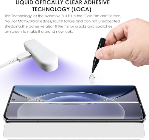 Image of SHILD Premium UV Tempered Glass Screen Protector Guard Compatible For Vivo T4 5G (6.77 Inch, Pack of 1) | Full Adhesive UV Curved | HD Clarity | Case Friendly | Easy Installation Kit Included