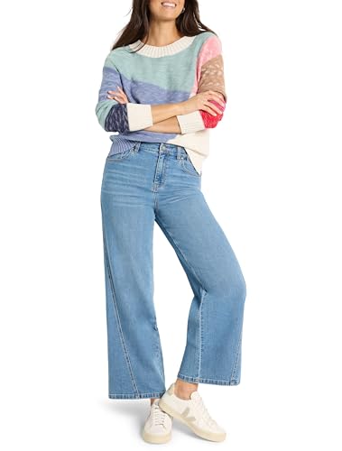 NIC+ZOE Women's Color Crossing Sweater, Blue Multi