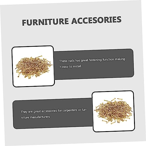 Clavos decorativos redondos de latón para bisagras de caja de madera, 200 piezas miniatura 7