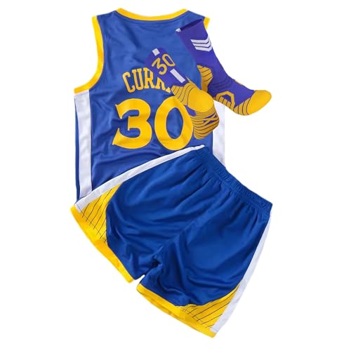 Kids Basketball Jersey Set-Youth Basketball Jersey (Tank Top+Shorts+Socks)-3pc Basketball Jerseys for Boys Girls