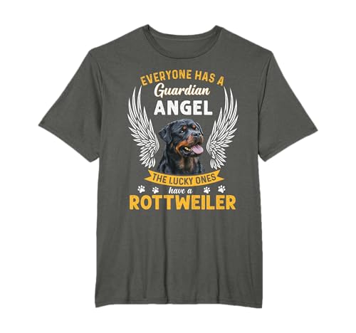 My Rottweiler Is A Guardian Angel Tee Gift Who Loves Pets Camiseta
