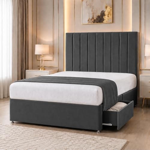 Living Comfort Bedz Andover 3FT Single Divan Bed With Mattress Steel No Drawer