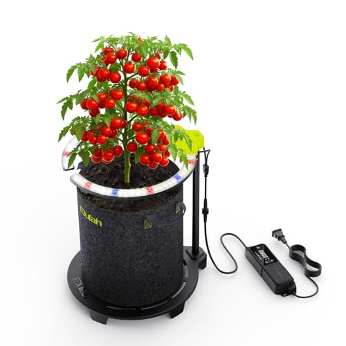 Elufah Saturn240 24W Under Canopy LED Grow Light Full Spectrum Grow Lights for Indoor Plant Seeding/Veg/Bloom Adjustable Height 12-22 3-in-1 Controller Plant Light for 2x2ft Indoor Growing
