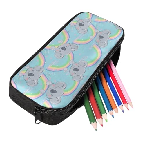 Image of Rainbow Koala Pencil Case for Men Women,Large Capacity Pencil Box for Boys Girls,Pencil Case Pouch with Zipper for School Work Travel