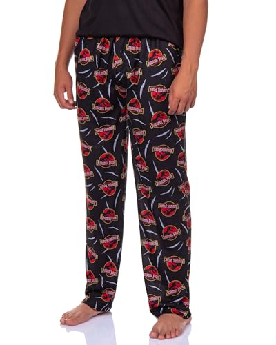 INTIMO Jurassic Park Pajamas Men's Logo Claw Slash Design Adult 2-Piece PJ Lounge Set3