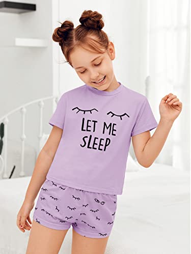 Image of Kingdenergy Girls Summer Cute Print Shorts Set T-Shirt and Short Pant 2 Piece Outfits Clothing Sets