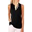 Mafulus Women's High Neck Sleeveless Tank Top - Casual Summer Blouse With Pocket