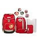 Ergobag Pack Küss Den Bär Schulrucksack Set 6tlg, Rot
