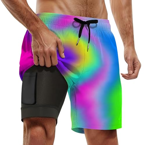 Bermuda de plage anti-transpiration pour homme avec doublure boxer intégrée