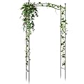 Garden Arch Trellis, 7.5ft H X 3.6ft W Garden Arch Arbor, Steel Frame Garden Arch Trellis for Climbing Plants Outdoor, Wedding Arches for Ceremony, Decorations Pergola for Garden, Backyard, Lawn
