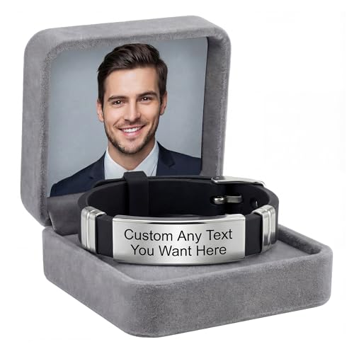 Fanery Sue Bracciale Uomo Personalizzato | Braccialetto con Incisione di