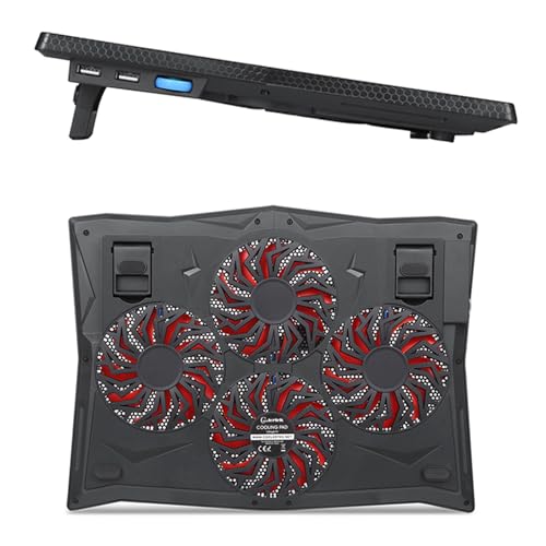 Base de enfriamiento para laptop con ventilador silencioso ajustable miniatura 3