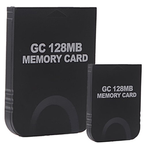 HDE 2 Pack of 128 MB Gaming Memory Cards for Nintendo Wii and Gamecube (Black)