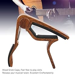 Capos en métal, Capo de guitare portable ergonomique à dégagement rapide pour instrument(Grain de bois profond) - Les Beatles, Paul McCartney, John Lennon, RIngo Starr, George Harrison Capos en métal, Capo de guitare portable ergonomique à dégagement rapide pour instrument(Grain de bois profond) – Image 4