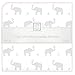 SwaddleDesigns Ultimate Receiving Blanket, Elephant & Chickies, Blushing Rose