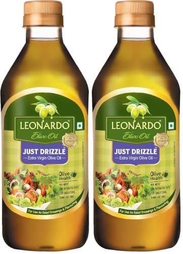 Image of Leonardo Extra Virgin Olive Oil, 500 ml Bottle | Premium Cold Pressed | From Italy | Made With 150+ Years of Expertise | Cholesterol & Trans Fat-Free, Rich In Antioxidants | High MUFA | Perfect For Salads, Breads, Pizza, Pasta & Grilling.