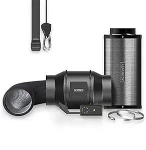AC Infinity Air Filtration Kit 6?, CLOUDLINE LITE Inline Fan and Carbon Filter Combo, Cooling and Ventilation System for Grow Tents, Hydroponics, Indoor Gardening