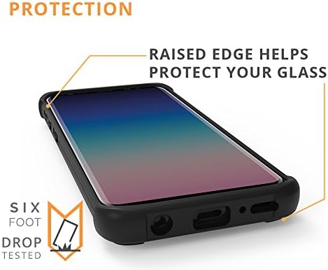 Scooch Wingman | Kickstand Case for Samsung Galaxy S9 [10 ft Drop Protection] [Two-Way Stand] Shockproof Protective Cover & Compatible with Magnetic Car Mounts (Black)