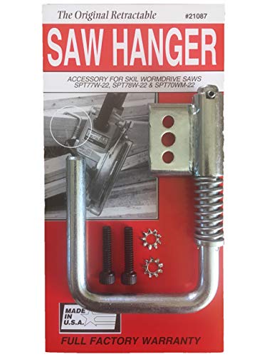 Toolhangers Unlimited Original Retractable Saw Hanger (Red #21087) - Hook Accessory for Skil Wormdrive Saws
