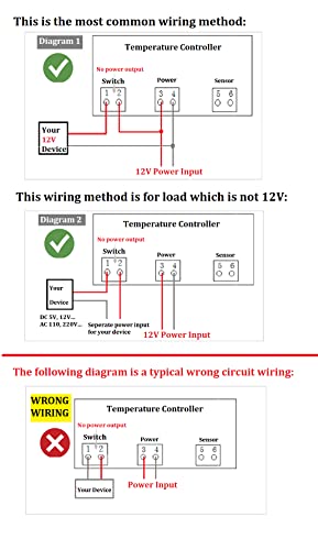 Bayite Dc 12V Fahrenheit Digital Temperature Controller 10A 1 Relay With Sensor #TOP3
