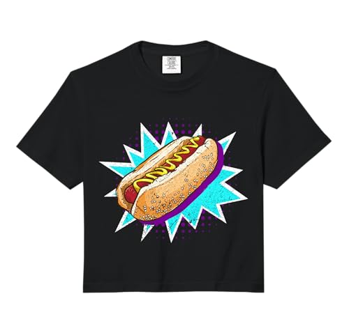 Weiner Hot Dog Lover Foodie Fast Food Franks Sausage Hotdog Comfort Colors Crop Top