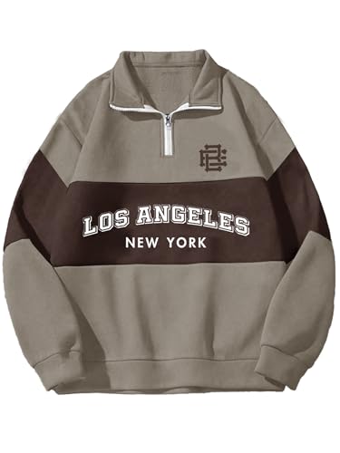 Image of Noble Monk Men's Baggy Fit Sweatshirt | Drop Shoulder Oversized Sweatshirt | Long Sleeve Zip with Collared Sweatshirts for Men's