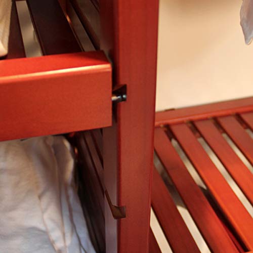 John Louis Home 12-Inch Deep Premier Closet Organizer-Red Mahogany Finish #TOP4