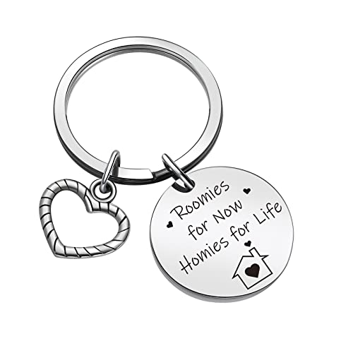 ZQEOU Roomie Thank You Gift Best Friend Jewelry Roomie Gift Homies Gift College Graduation Keychain Bestie Gift Neighbor Jewelry Roommates Keychain Homies Keychain Chum Jewelry College Graduation