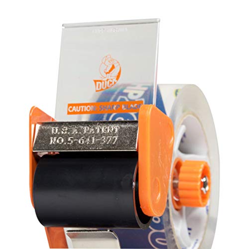 Image of Duck Handheld Heavy-Duty Tape Dispenser with Roll of HP260 Strong Packaging Tape for Shipping, Moving, Mailing & Storage Boxes, Set of 3